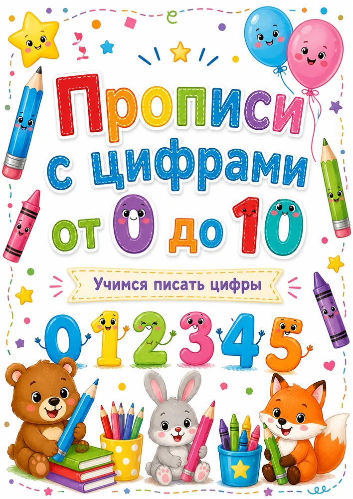 Прописи "Цифры 0-10" — превью 1
