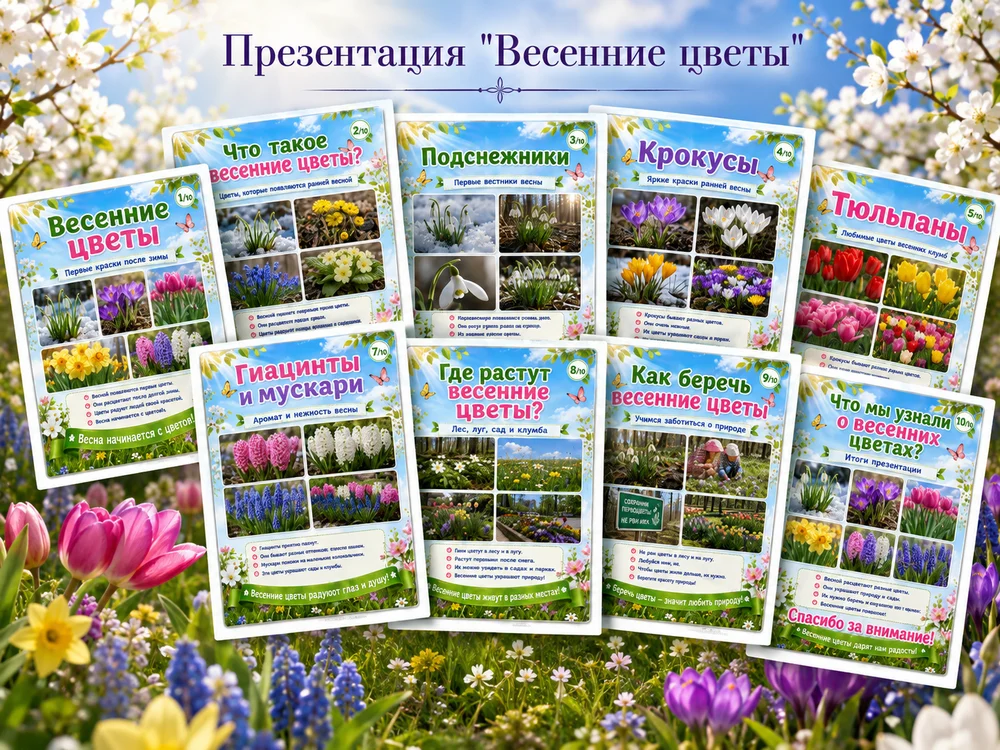 Презентация "Весенние цветы"