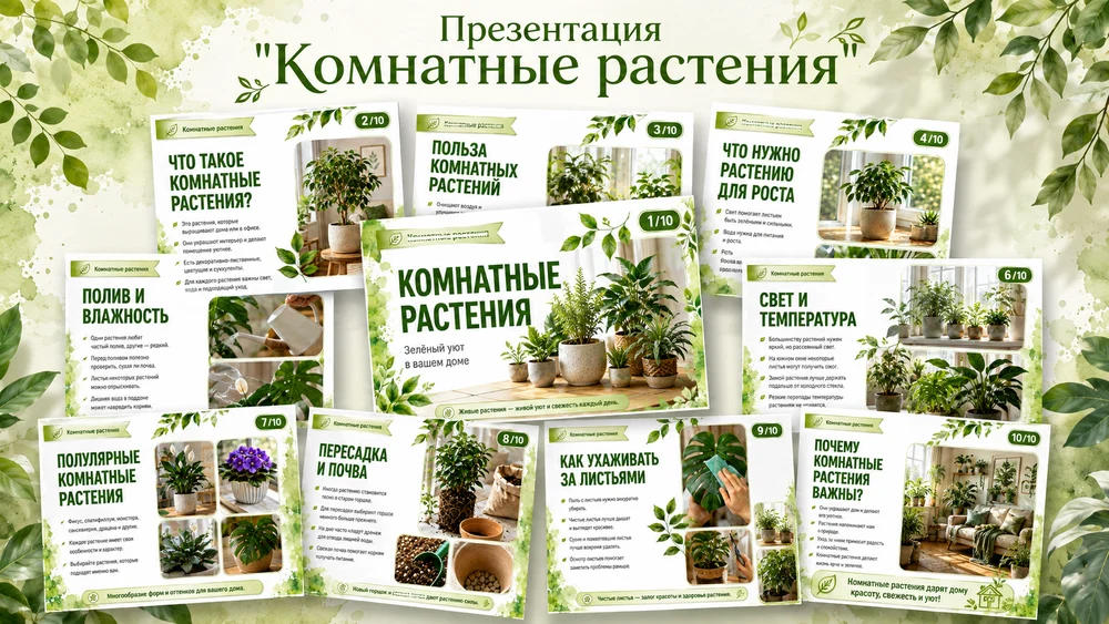 Презентация "Комнатные растения" — превью 1