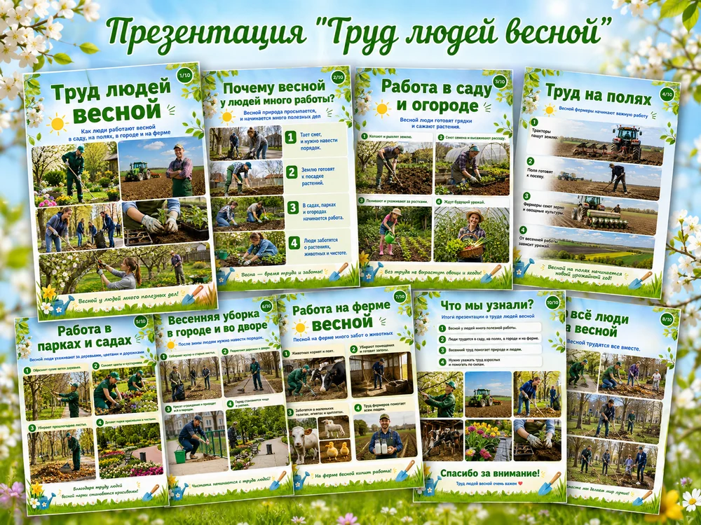 Презентация "Труд людей весной"
