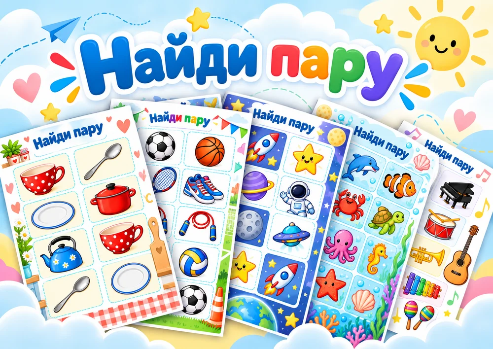 Дидактический материал "Найди пару" — превью 1