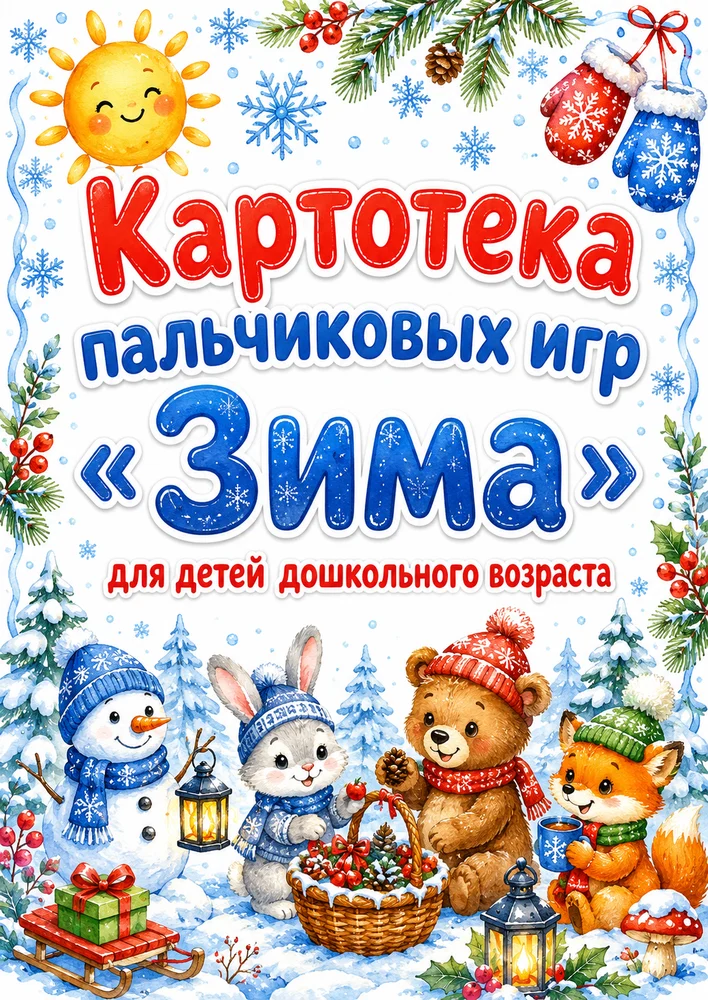 Картотека пальчиковых игр "Зима"