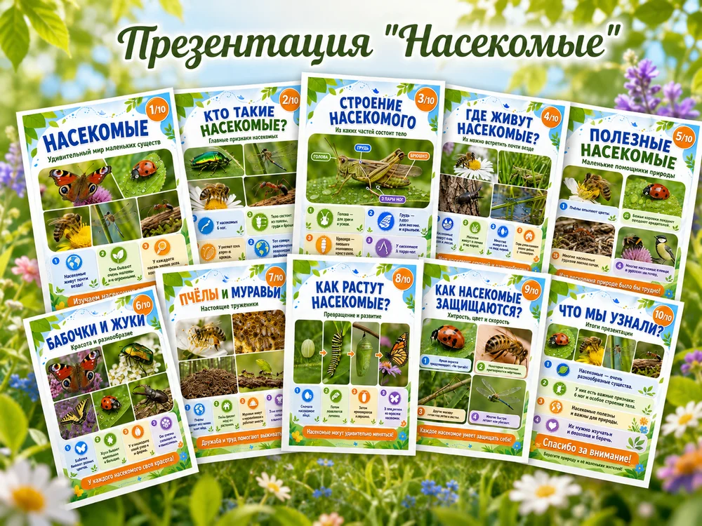 Презентация "Насекомые" — превью 1