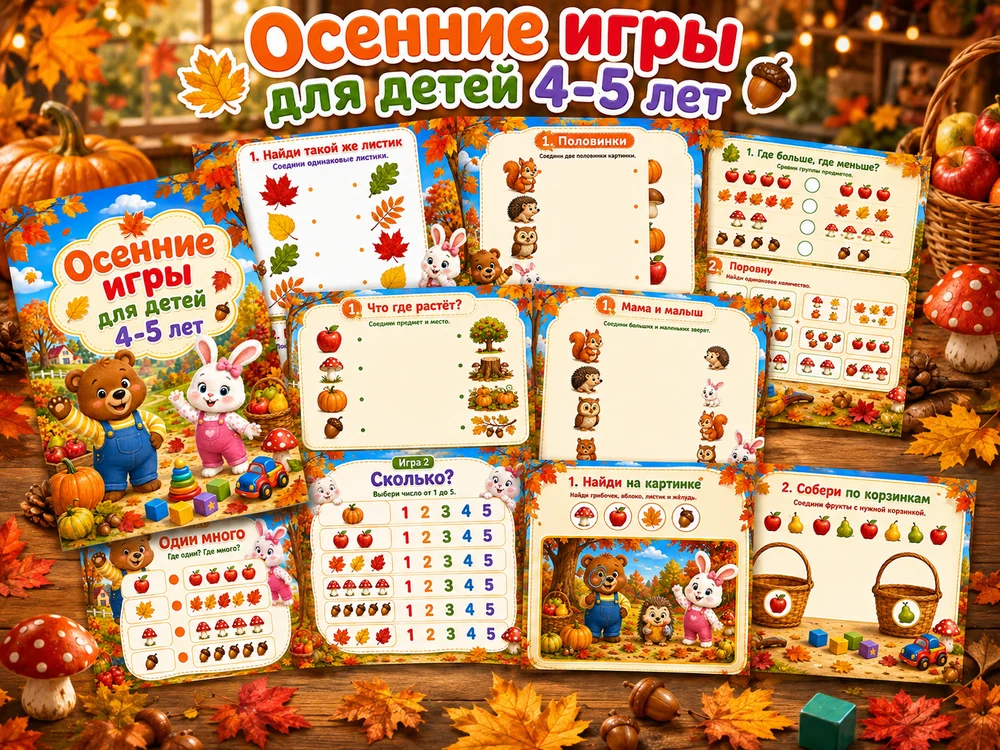 Осенние игры для детей 4-5 лет