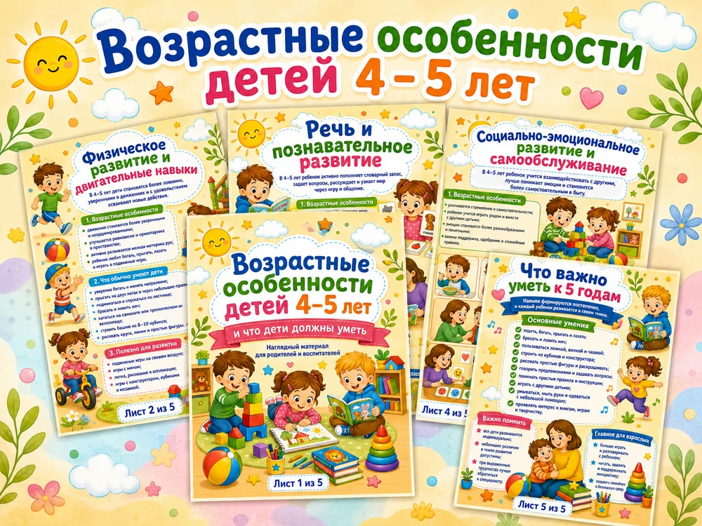 Возрастные особенности детей 4-5 лет