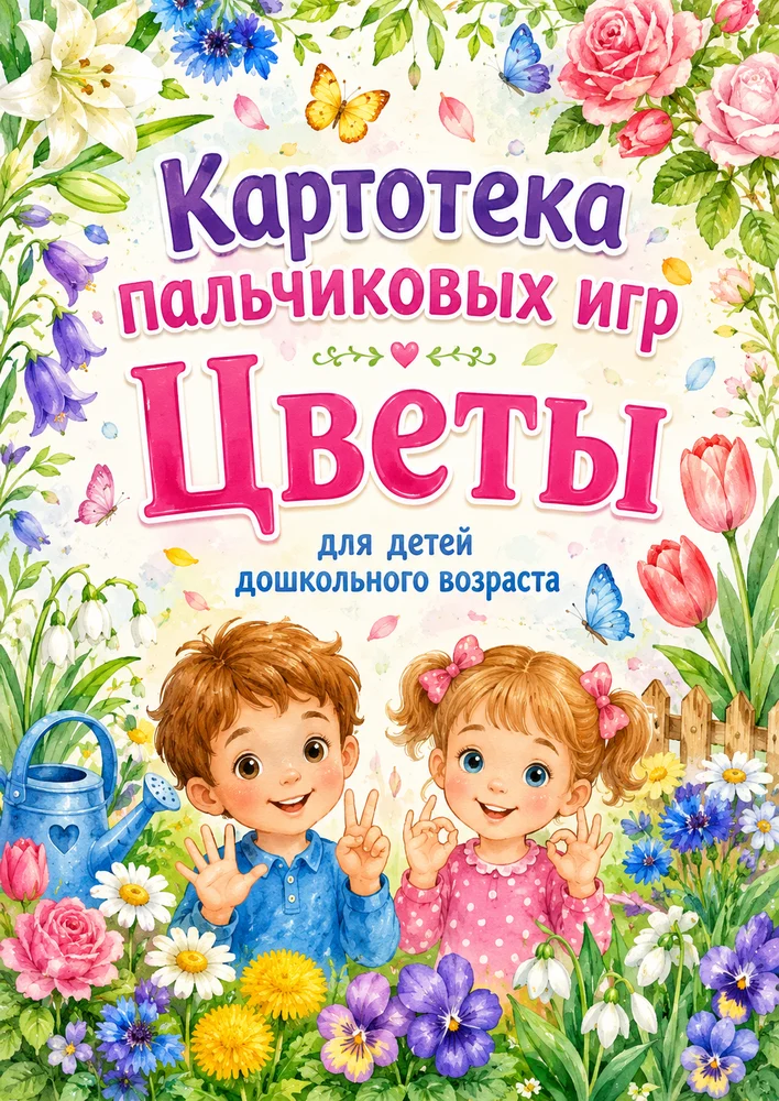 Картотека пальчиковых игр "Цветы"