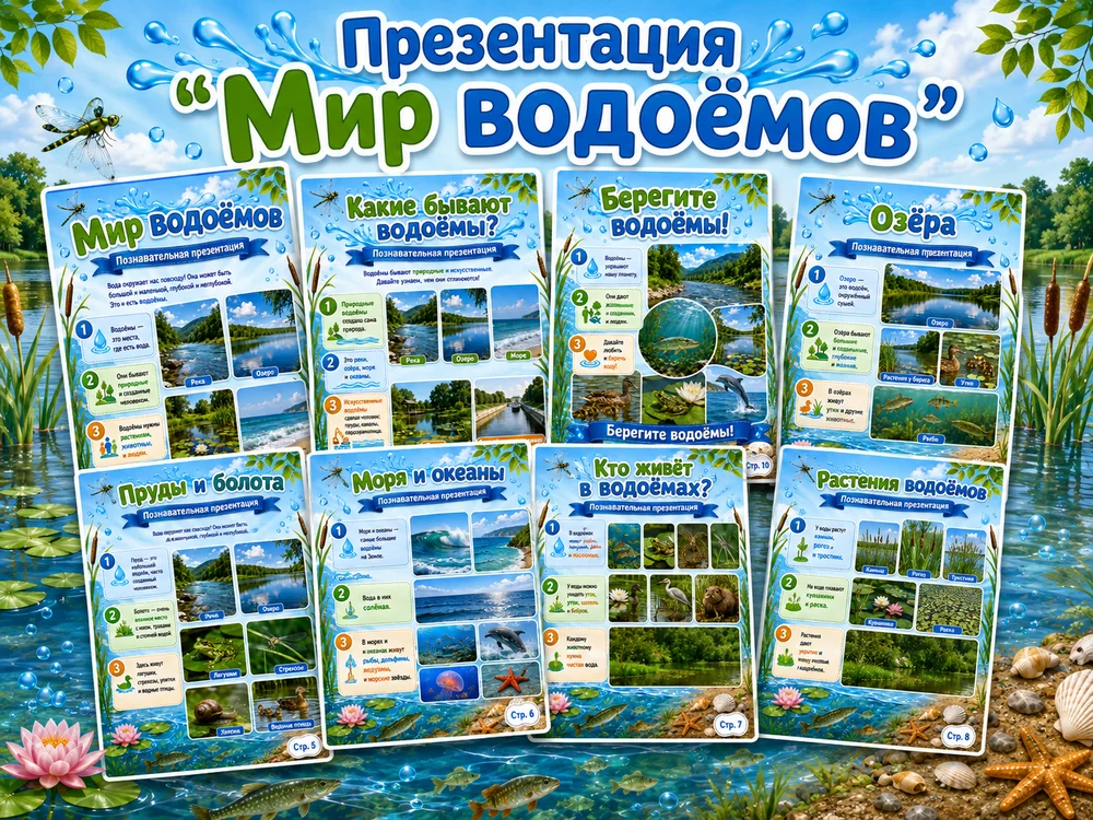 Презентация "Мир водоёмов"
