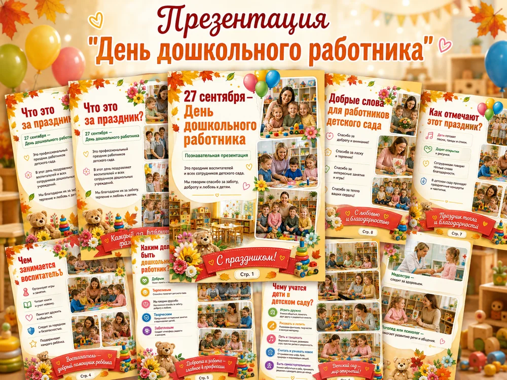 Презентация "27 сентября - День дошкольного работника" — превью 1