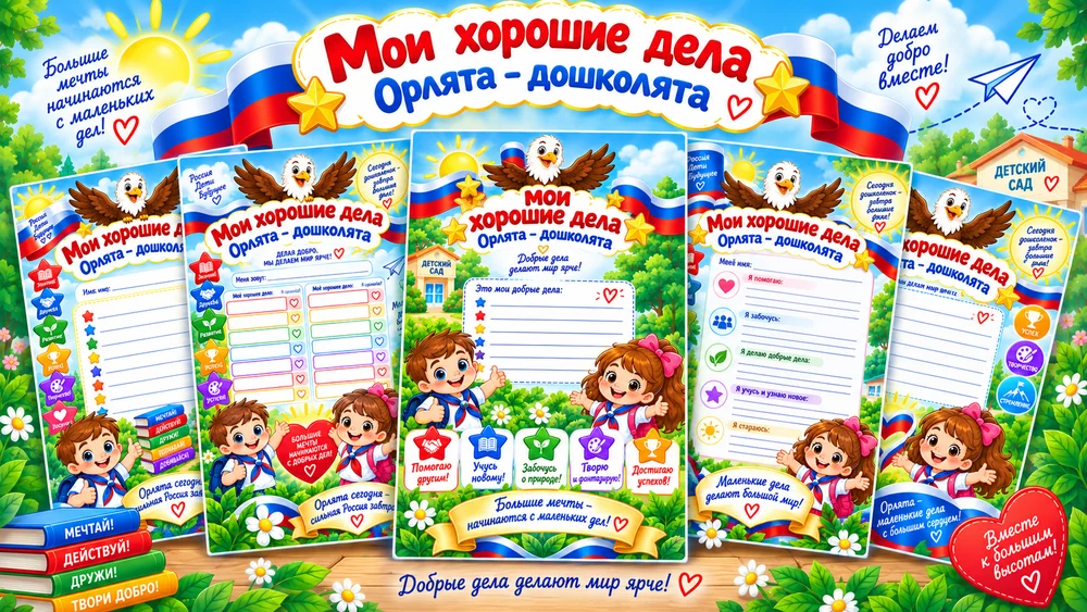 Мои хорошие дела "Орлята - дошколята" 5 вариантов