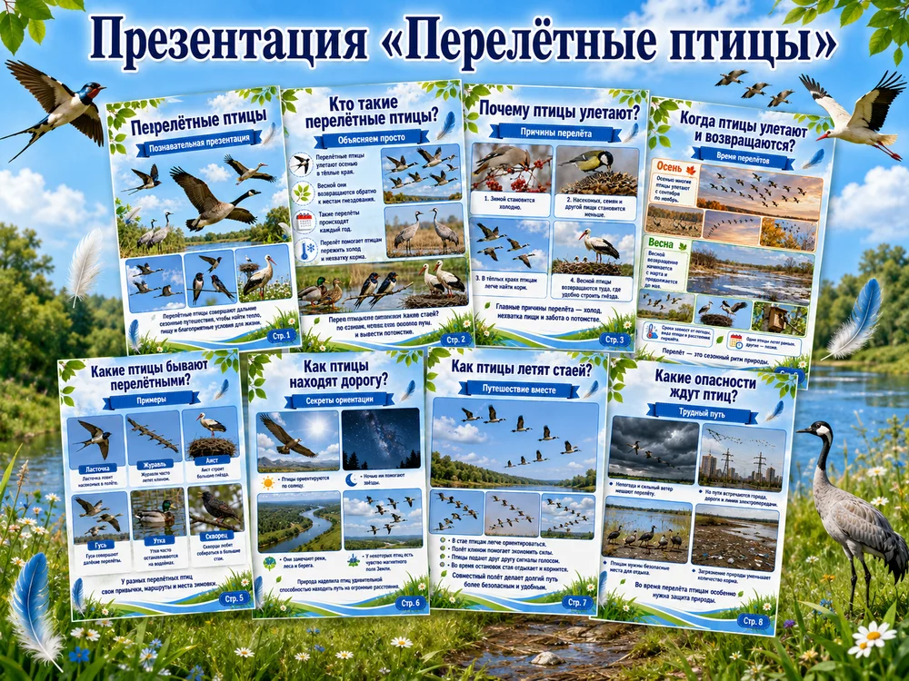 Презентация "Перелётные птицы" — превью 1