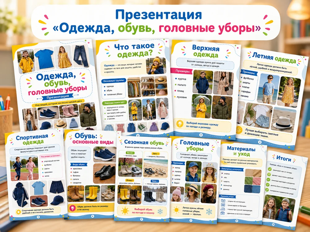 Презентация "Одежда, обувь, головные уборы" — превью 1