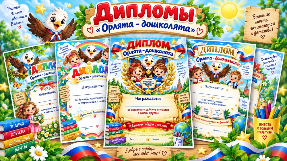 Дипломы "Орлята - дошколята"