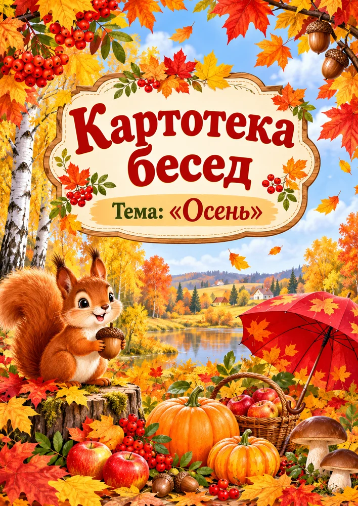 Картотека бесед на тему: "Осень" 19 бесед — превью 1