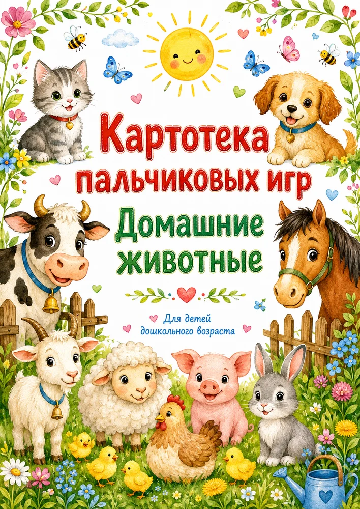 Картотека пальчиковых игр "Домашние животные" — превью 1