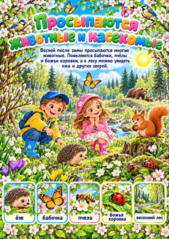 Информационная папка "Признаки весны"