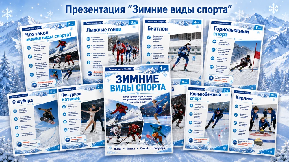 Презентация "Зимние виды спорта"
