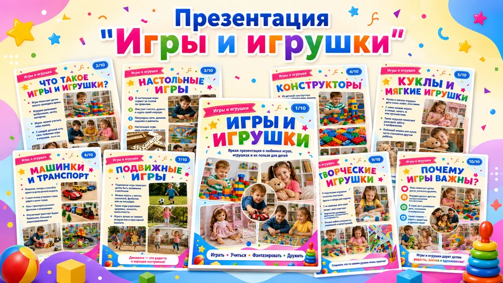 Презентация "Игры и игрушки" — превью 1