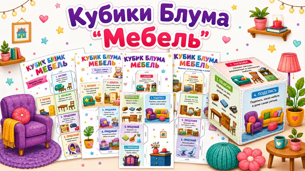 Кубики Блума "Мебель"