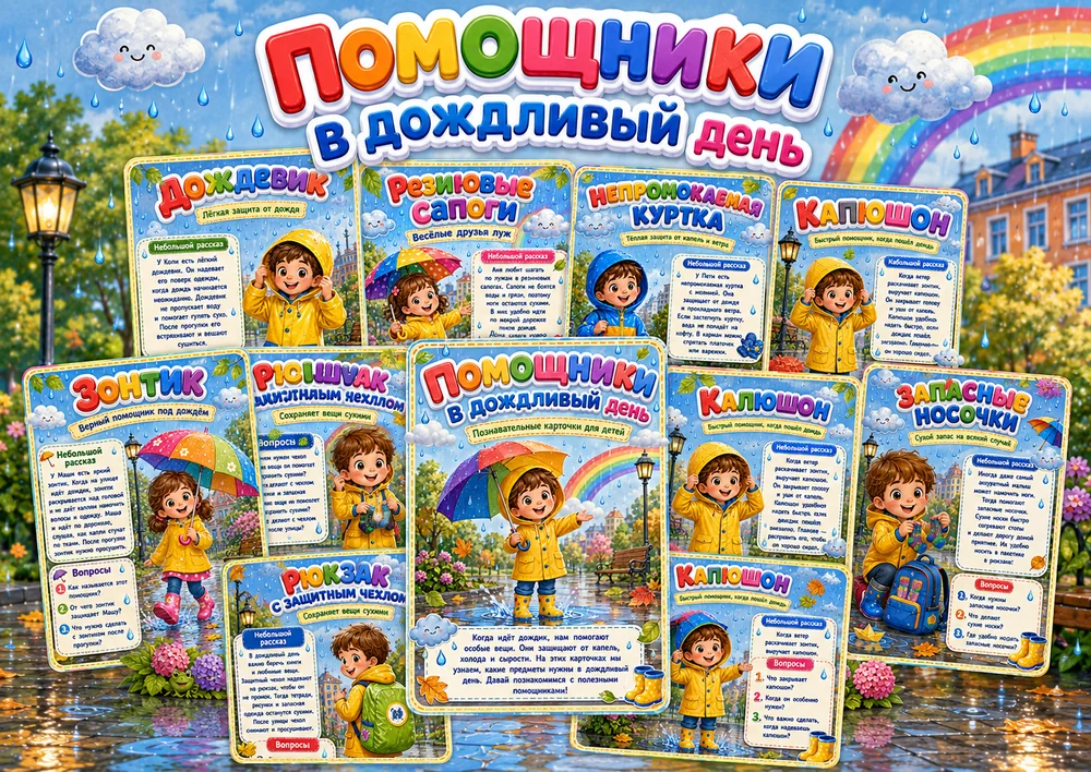 Помощники в дождливый день