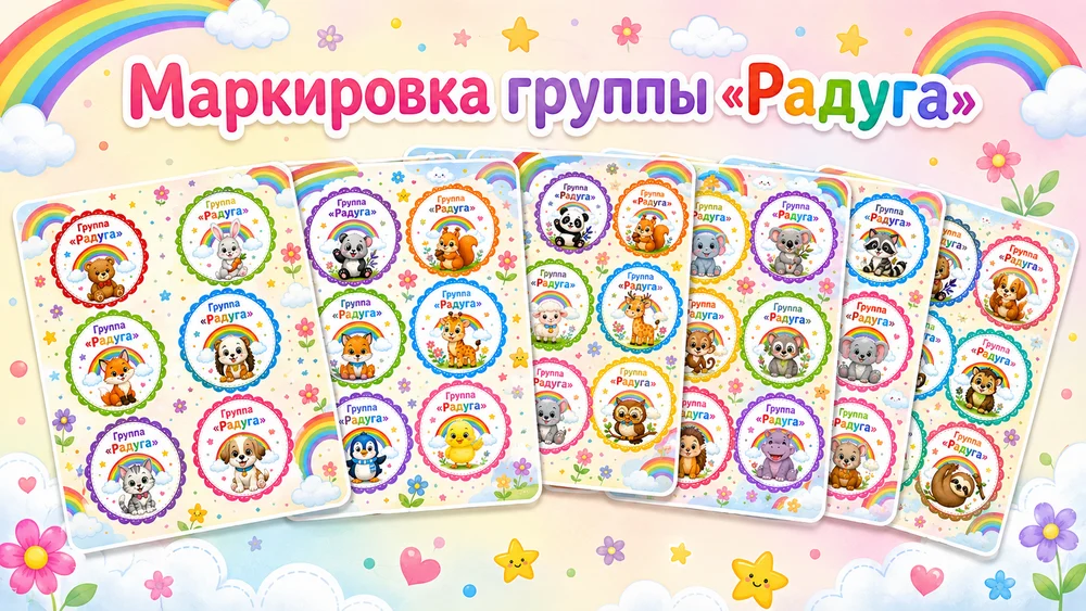 Маркировка для группы "Радуга"