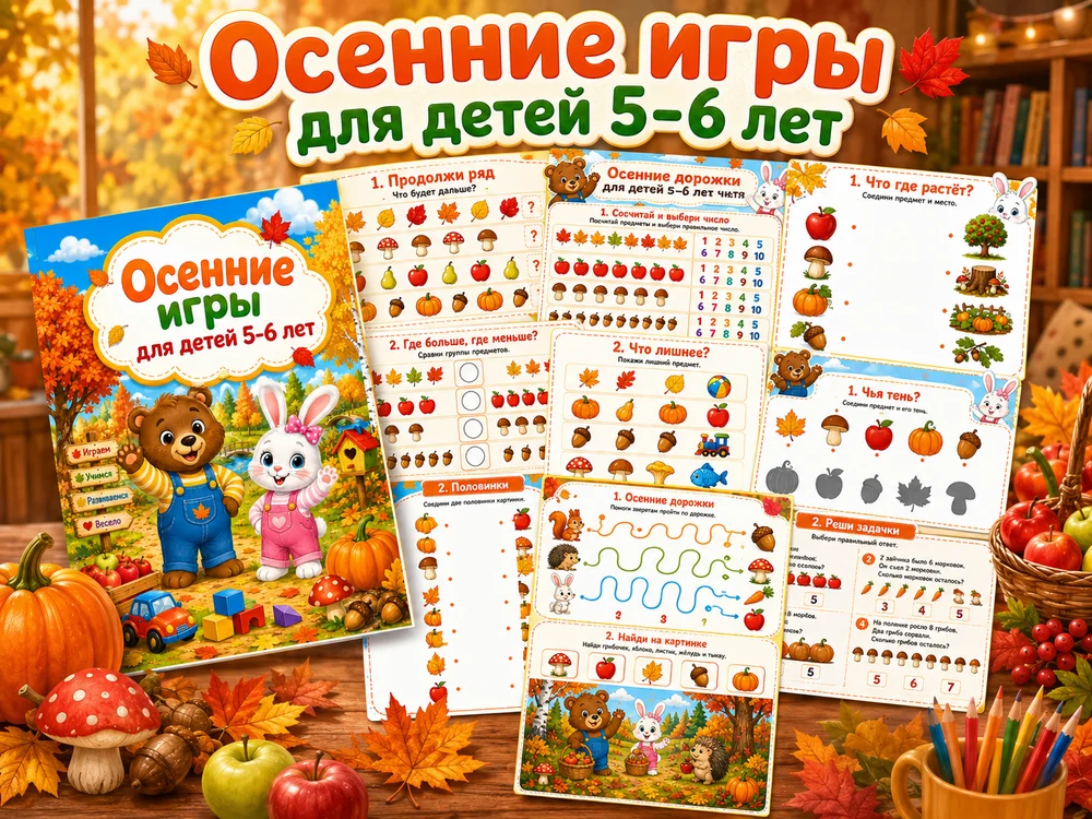 Осенние игры для детей 5-6 лет