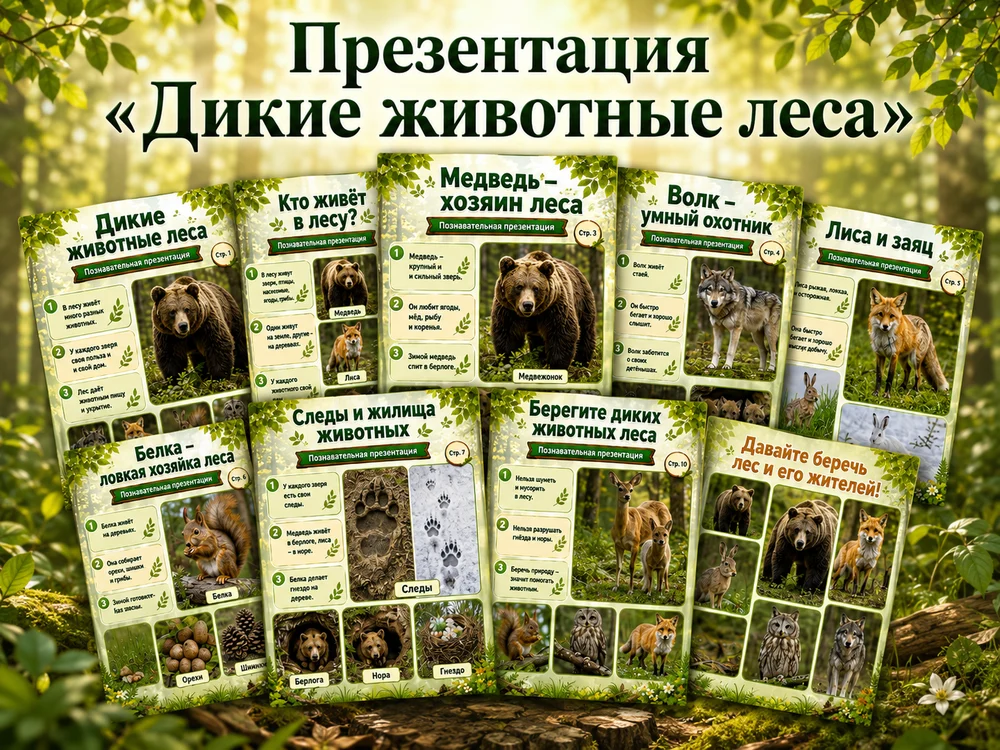 Презентация "Дикие животные леса"
