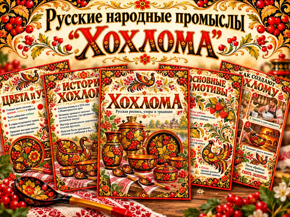 Русские народные промыслы "Хохлома" 20 страниц — превью 1