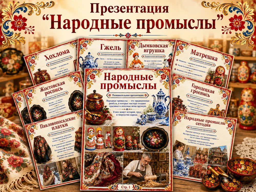 Презентация "Народные промыслы"