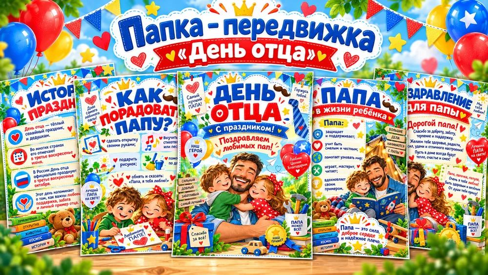 Папка передвижка "День отца" — превью 1