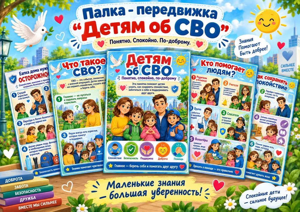 Папка - передвижка "Детям об СВО"