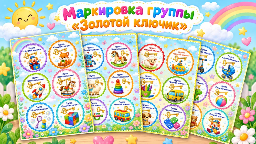 Маркировка для группы "Золотой ключик"