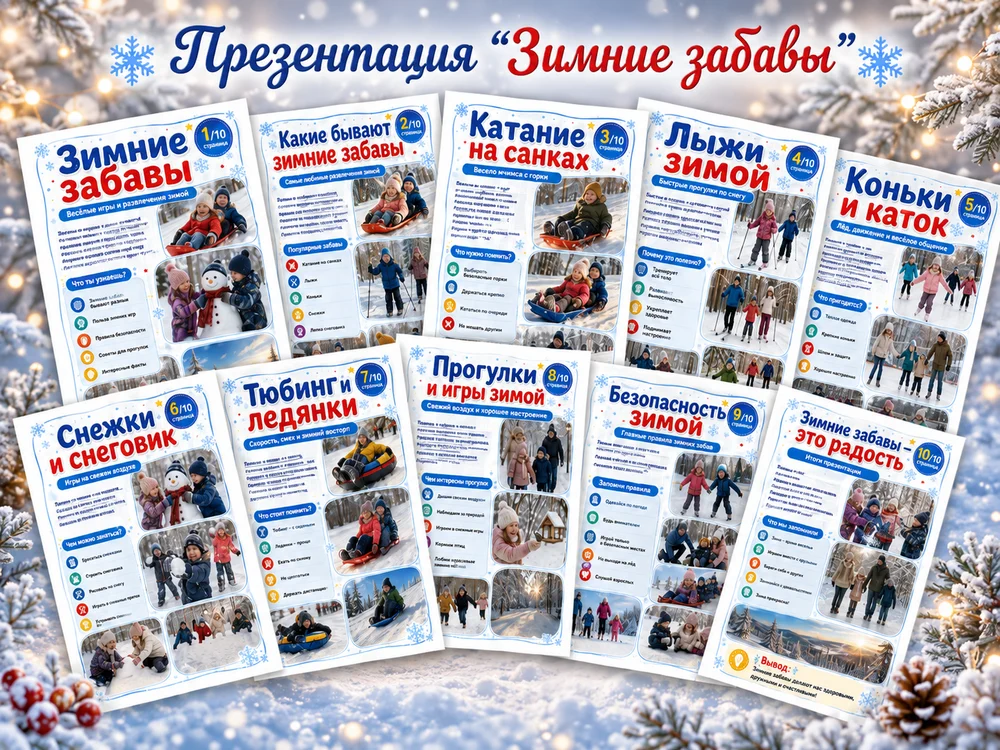 Презентация "Зимние забавы"