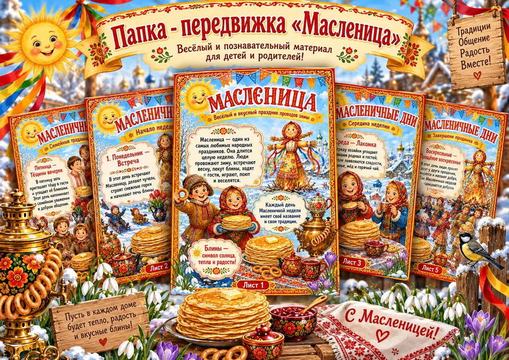 Папка - передвижка "Масленица"