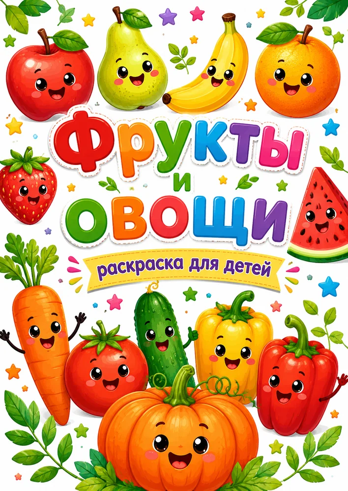 Раскраски "Фрукты и овощи"