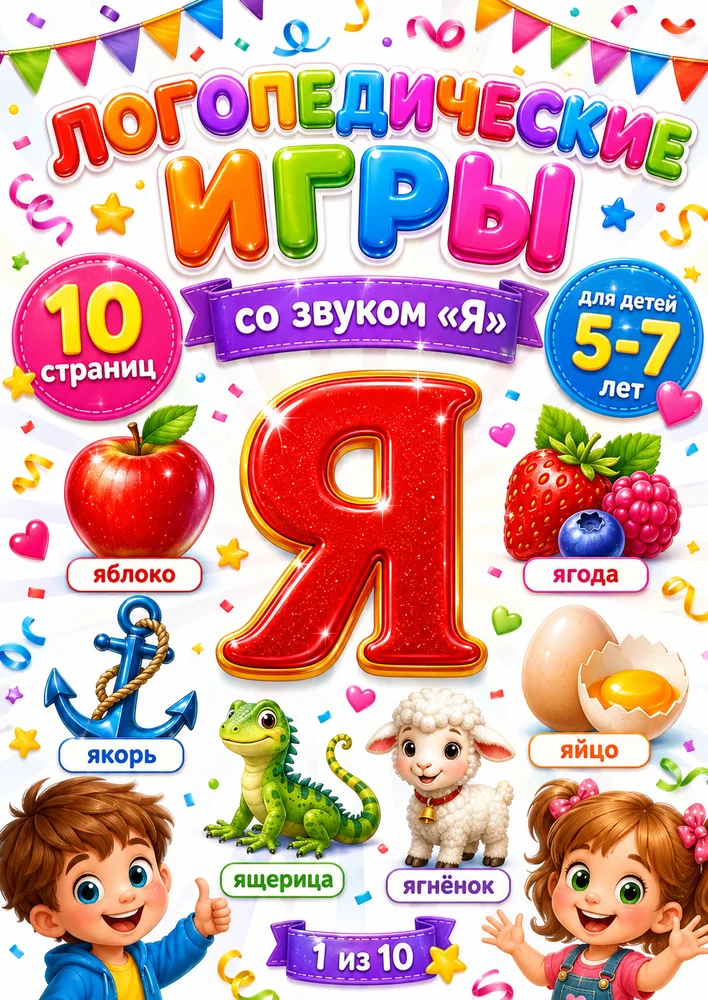 Логопедические игры со звуком "Я"