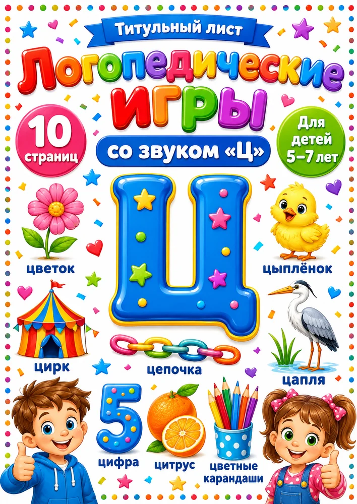 Логопедические игры со звуком "Ц"