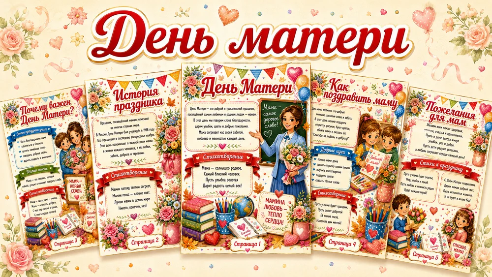 Папка-передвижка "День Матери"
