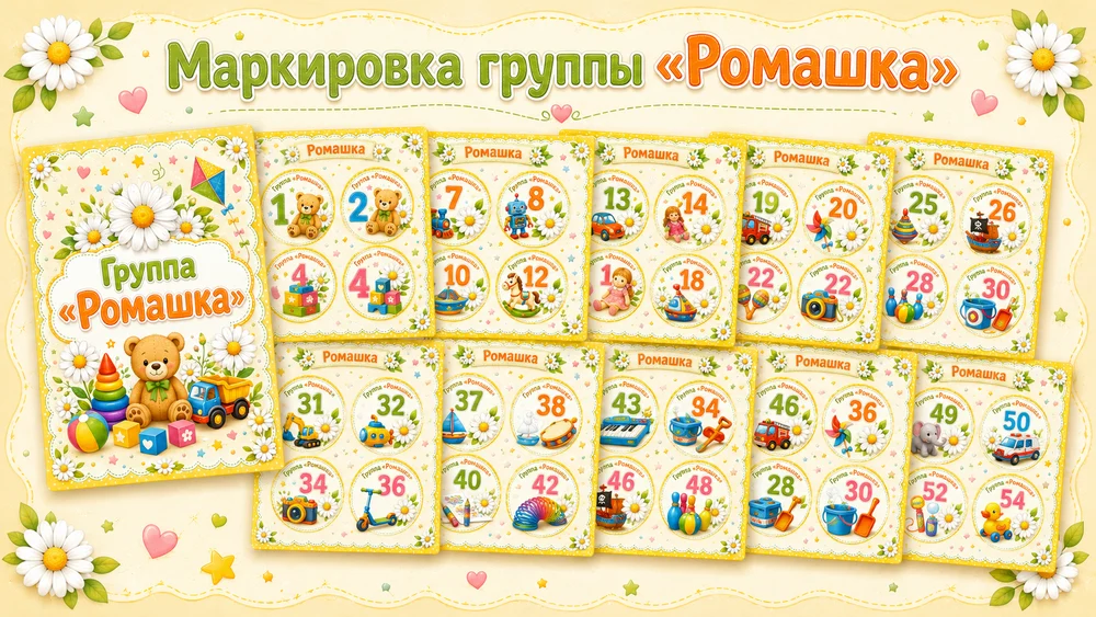 Маркировка для группы "Ромашка"